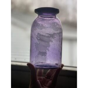 Vintage Purple Amythyst Wax Seal Jar SCA Swirled